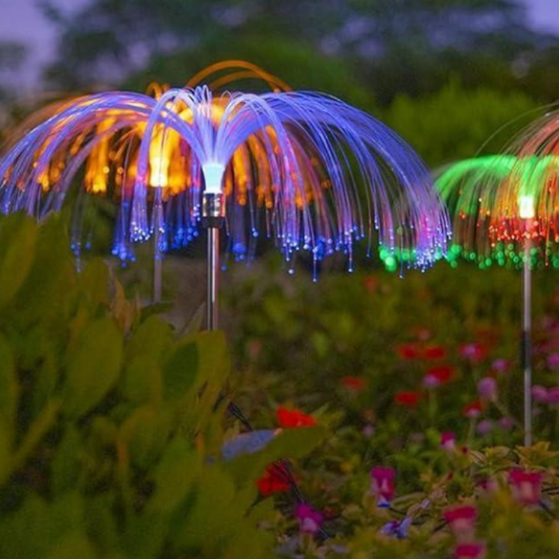 2 Pcs Solar Decorative Jellyfish Lights – Color Changing Waterproof Outdoor Garden Lamps
