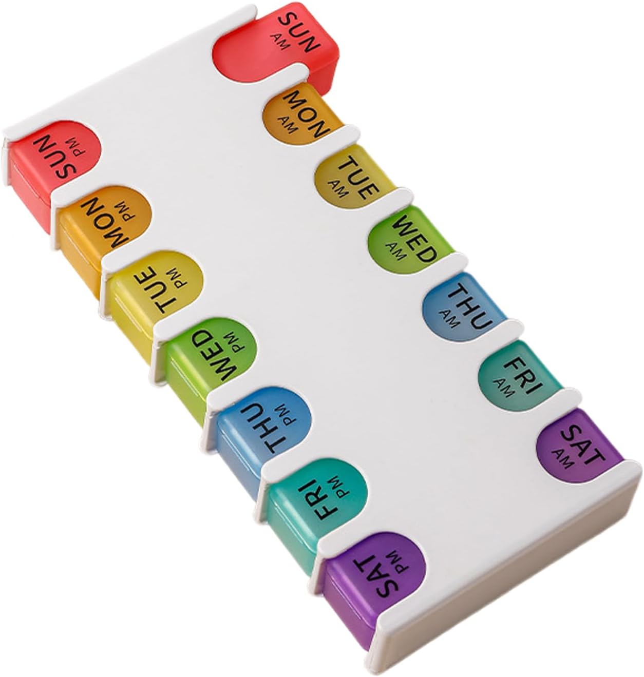 Travel Pill Organizer - Medicine Case 7 Day | Moisture Proof Portable Weekly Pill Box for Daily Airplane Home Work Out Vacation School