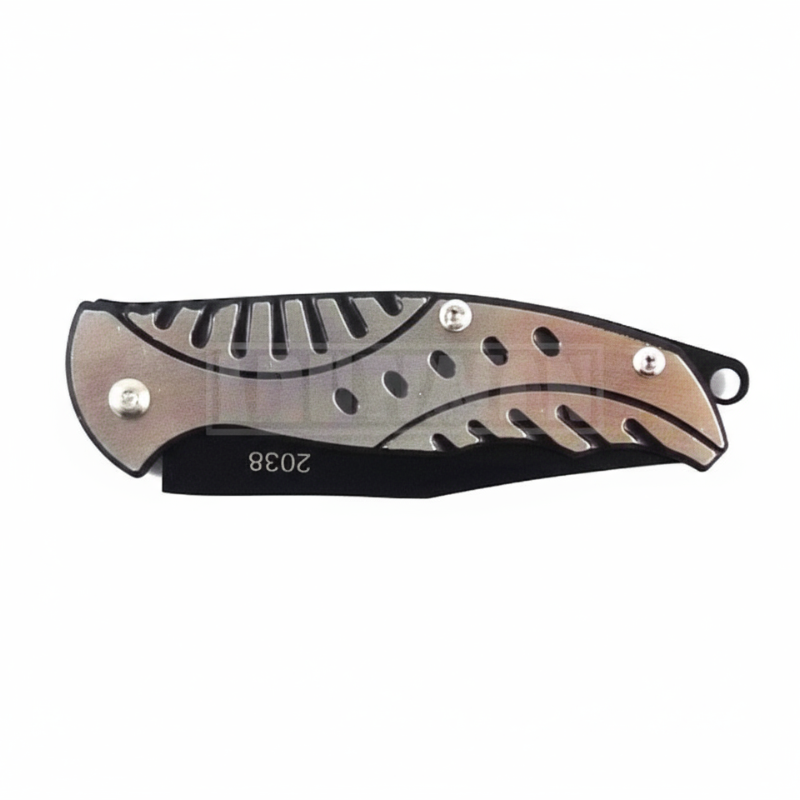 Voncold 2038 Folding Knife – Black Stainless Steel Pocket Knife for EDC & Outdoor Use