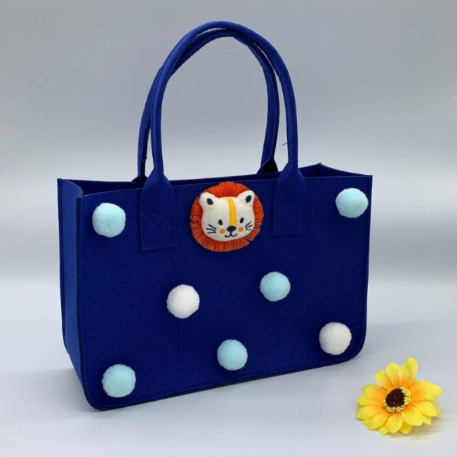 Thickened Cartoon Tote Bag with Handles – Women’s Reusable Shopping & Organizer Bag (Random color-Pack of 1)