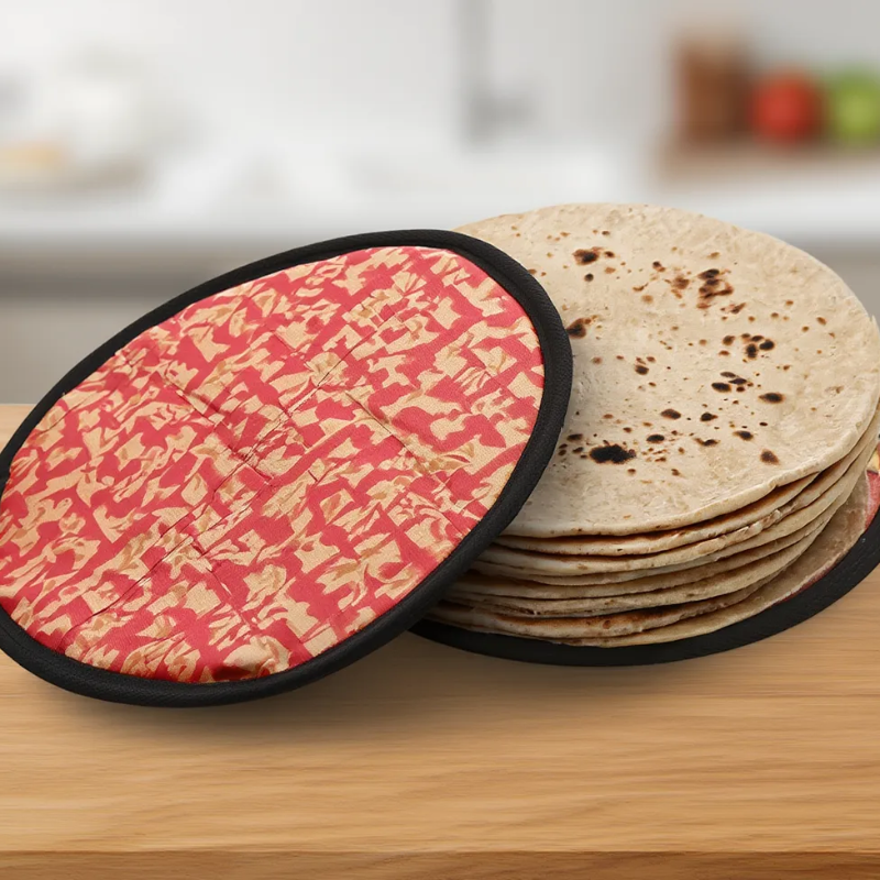 Cotton Roti Cover Set – Chapati Rumals for Keeping Rotis Warm (Random Design-Pack of 2 Pcs)