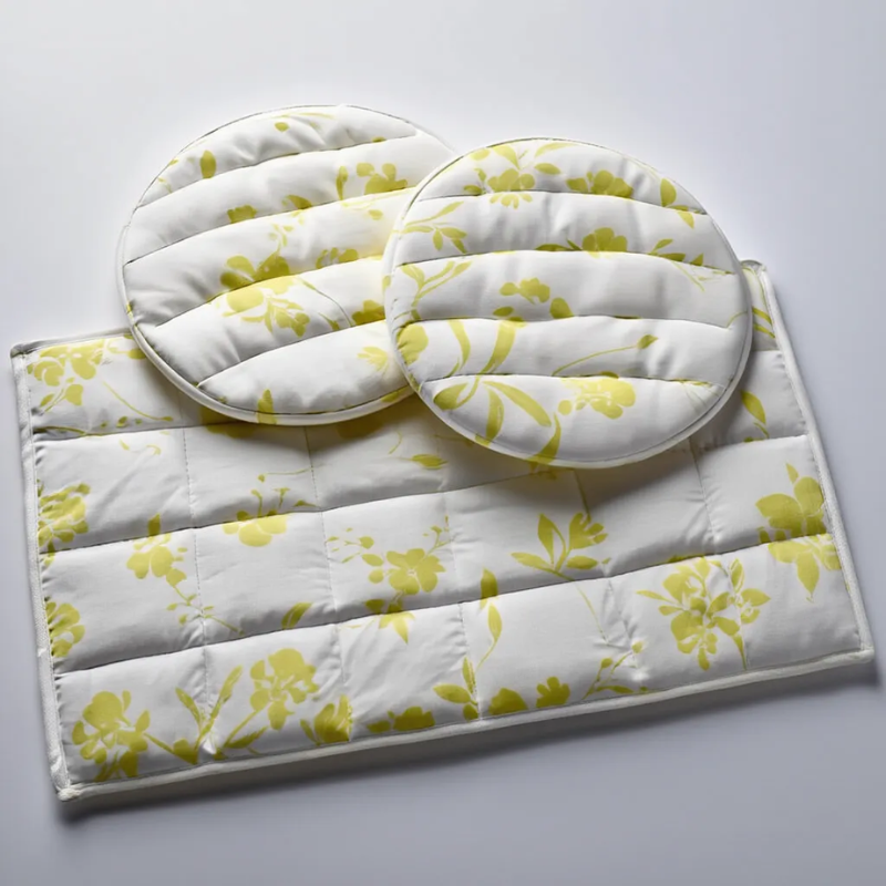 Round Shape Roti Cover with Mat –Chapati Cover for Keeping Roti Warm & Fresh, Washable Roti Mat Set (2 Pc Roti Cover + 1 Pc Mat)