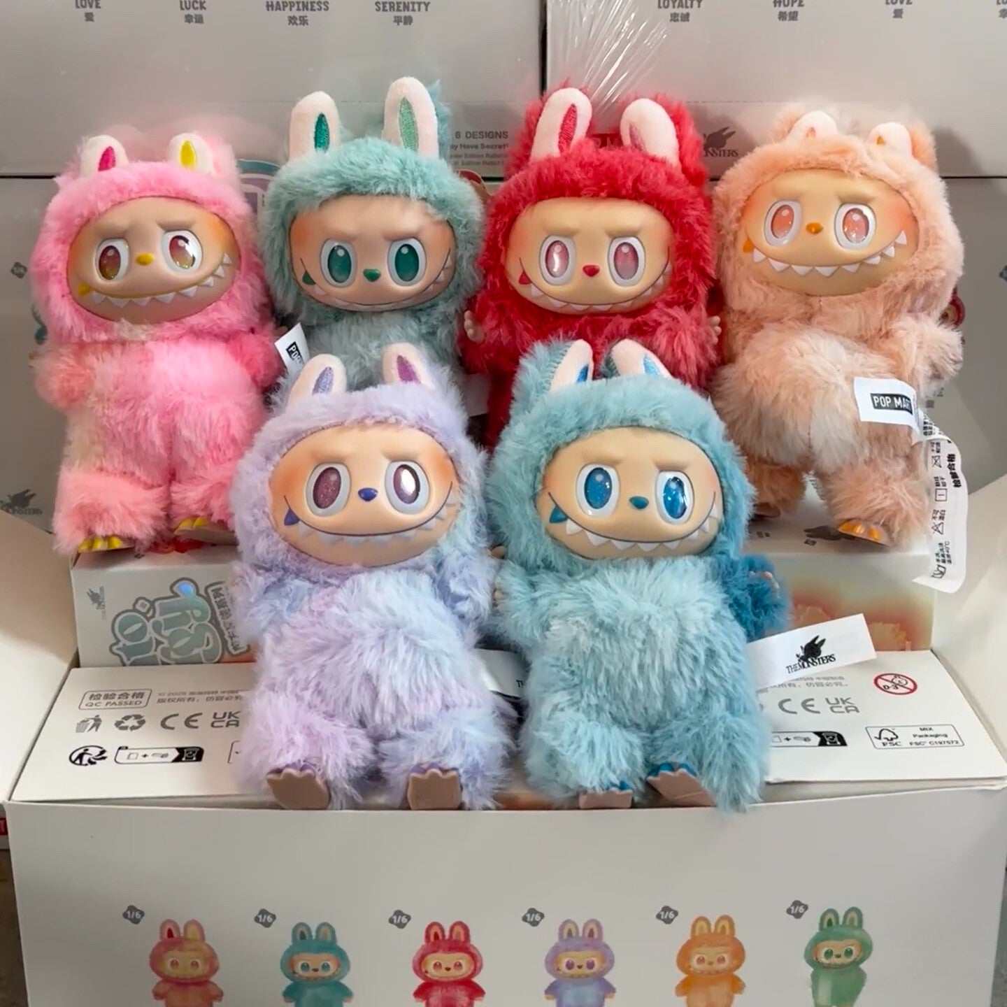 Labubu V3 Monsters Big into Energy Series-Vinyl Plush Pendant Blind Box, Blind Box Figures, Random Design Action Figures Collectible Toys Home Decorations, Single Box (1Pc)