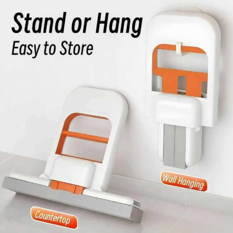 Portable Desktop Sponge Mop – Mini Self‑Squeeze Mop for Wet and Dry Use