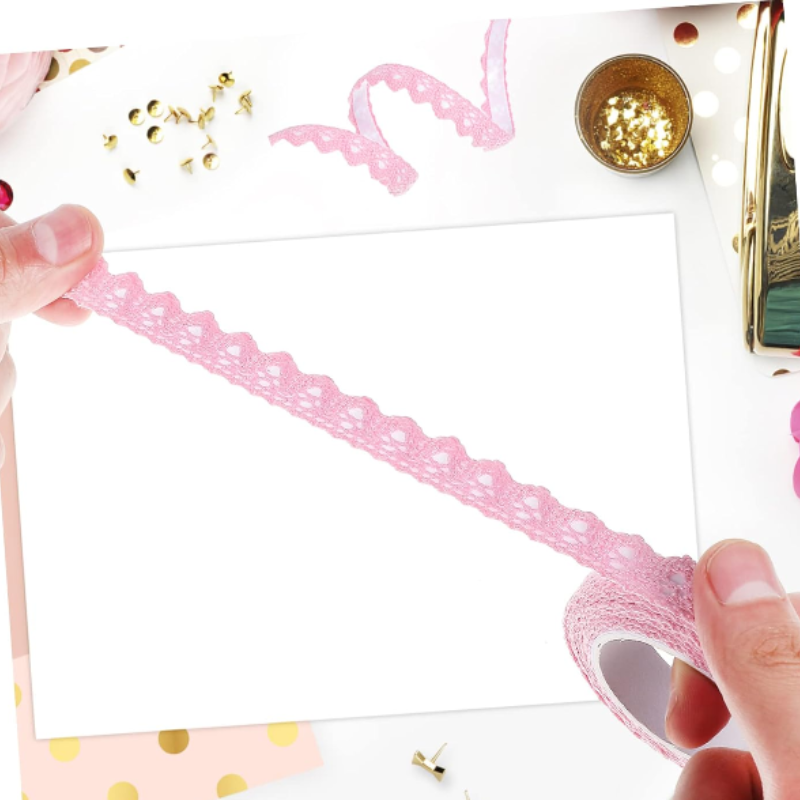 DIY Crochet Craft Ribbon Tape – Random Pattern, Creative Sewing & Decoration ( Pack of 1 )