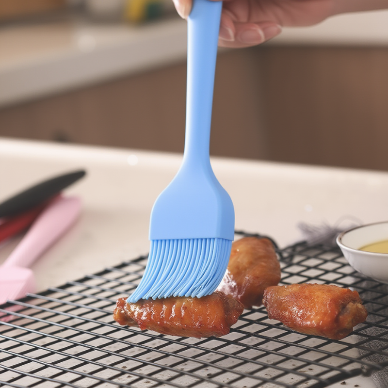 Silicone Oil & Ghee Brush – Non-Stick Basting Brush for Cooking, Baking & BBQ (Random color-Pack of 1)