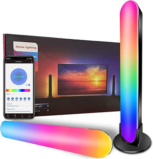 Smart RGB LED light bars with music sync for immersive gaming and home entertainment setup