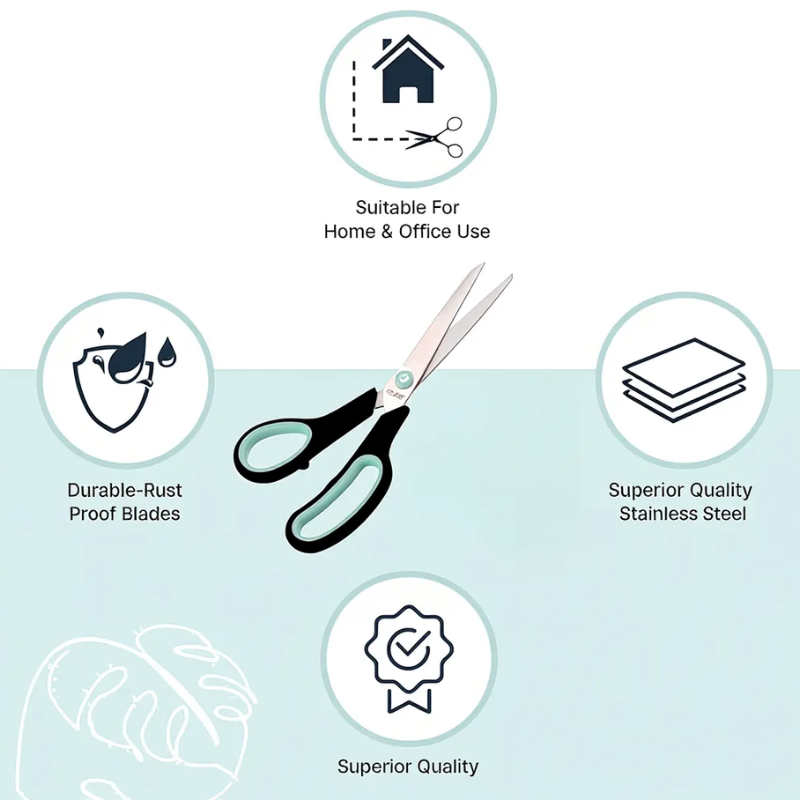 Craft Scissors – Sharp Stainless Steel for Home, School & Office (Random Color)