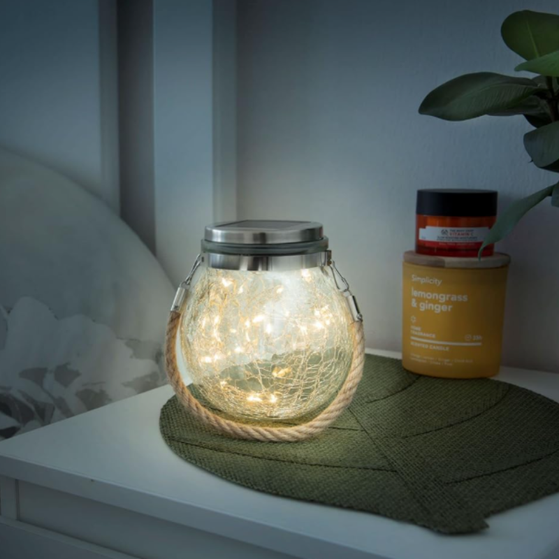 Solar Powered Jar LED String Lights (Pack of 2) – Decorative Fairy Lig ...