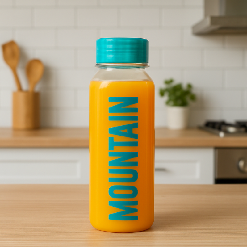 Mountan Square Water Bottle – 500 ml BPA-Free Plastic With Leakproof Cap (Pack of 1 )