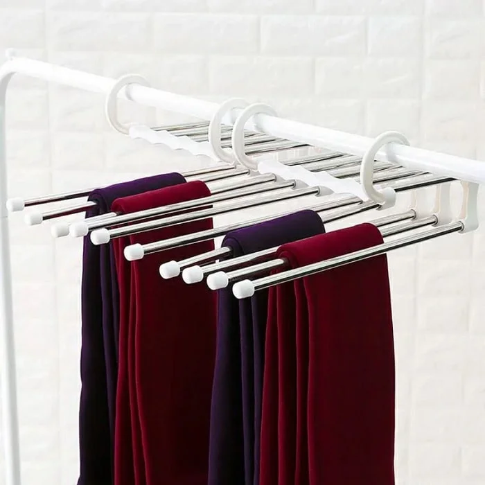 5 in 1 Rack Stainless Steel Cloth Hanger - Ultimate Closet Organizer