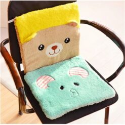 2 cute seat cushion is placed on a chair.