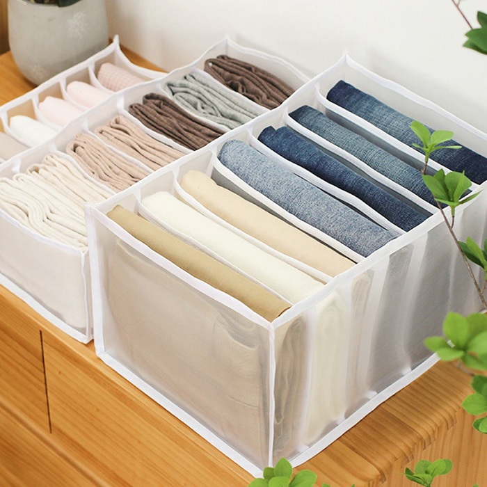 7 Compartment Transparent Clothes Storage Organiser 