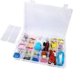 36 compartment storage box is being used to keep things