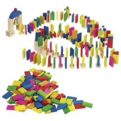 Multicolor 120 pieces dominos blocks set.