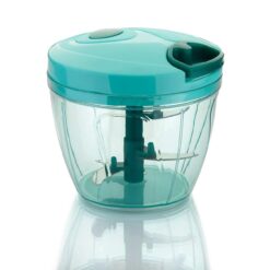 Blue color vegetable chopper 1000ml is shown in a white background.