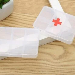 Two 6 compartment travel pill case.