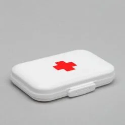 White color travel pill case