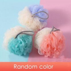 Shower loofa in 3 different color combo.