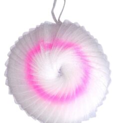 White and pink color shower loofa