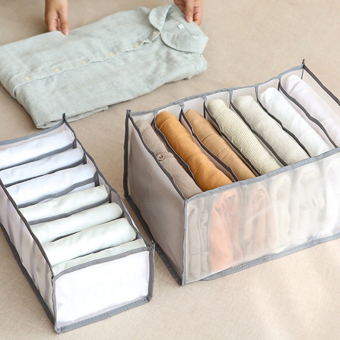 7 Compartment Transparent Clothes Storage Organiser (Heavy Quality