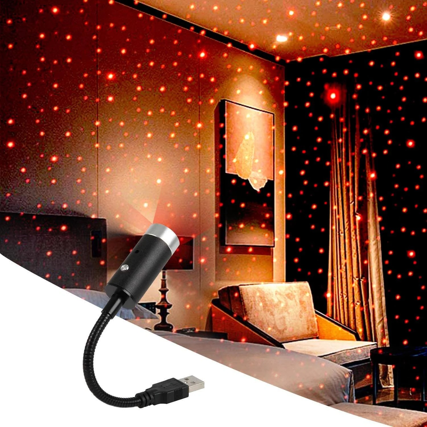 Roof Star Projector Lights, USB Portable, Decoration