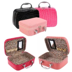 Travel vanity box is presented in different colors.