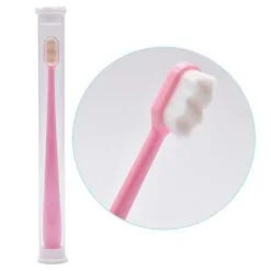 Pink and white color ultra soft brush