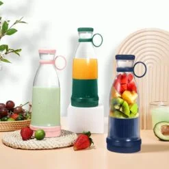 450ml Portable mini electric juicer presented in 3 different colors