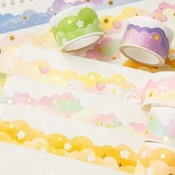 Bronzing Cloud Wave DIY Tape Stickers also known as cloud washi tape.
