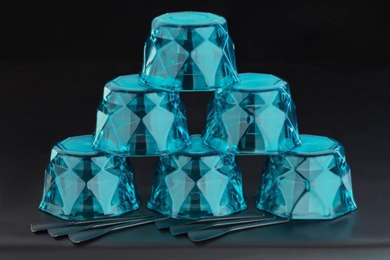 6-Pcs Diamond-Shape Ice Cream Cup Set | Elegant and Functional Ice Cream Cups