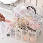 3-Layer 30-Grid Storage Box in Open Position | Customizable Compartments for Various Items