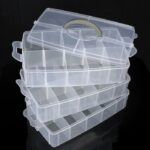 3-Layer 30-Grid Storage Box Filled with Craft Supplies | Multipurpose Storage for Various Needs