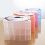 close-up of Single Grid in Storage Box | Clear Plastic for Easy Visibility of Contents