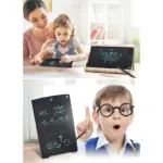 8.5" LCD Writing Tablet Portable Creativity: 8.5" LCD Writing Tablet A sleek, black 8.5-inch LCD writing tablet with a stylus pen resting on its surface.