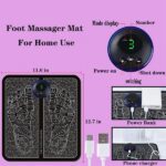 Easy Control: Physiotherapy EMS Electric Foot Massager Settings Close-up view of the Physiotherapy EMS Electric Foot Massager controls, showcasing the power button and intensity levels.