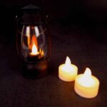 Complete Lighting Solution: LED Lantern & Tealight Candle Set Packaging The LED lantern and two tealight candles packaged together, highlighting the complete set and its convenient size. At low prices compare to amazon,