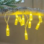 Enhance Your Outdoor Space: 16-LED Mini Glass Bottle String Lights for Patio Decor