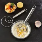 Effortless Mixing: Stainless Steel Dough Whisk Mixer Blends Ingredients