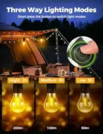 3-Mode Camping Lamp Bright Camping Light: 3-Mode Camping Lamp Illuminates Outdoor Activities A camping scene with the 3-mode camping lamp illuminating a tent or campsite.