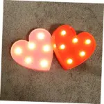 A close-up view of the heart-shaped LED light, showcasing the smooth plastic surface and even light distribution.