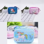 Unicorn Design Earphone Case with Carabiner Clip | Carabiner Clip for Easy Attachment to Bags or Belts