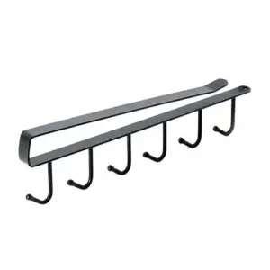 Cabinet Shelf Multiuse Hook Holder | Chrome Metal Construction for Kitchen Utensils