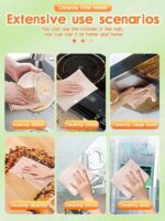 Convenient and Disposable: 10-Pack of Oil-Absorbing Cleaning Cloths Ten disposable oil-absorbing cleaning cloths stacked together, highlighting their convenient pack size and disposable nature. Cheaper than Amazon, Meesho, etc