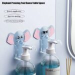 Multifunctional Organizer: Elephant Design Soap Dispenser & Sponge Holder An elephant design soap dispenser holder holding a sponge, showcasing its versatility as a combined organizer. More Affordable than Amazon, Meesho, etc