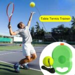 Solo Tennis Trainer Rebound Ball Attached to Base | Adjustable Tension for Customized Practice