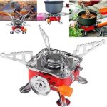 Portable Mini Gas Stove with Aluminum and Stainless Steel Construction | Compact & Lightweight for Outdoor Cooking