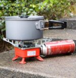 Portable Mini Gas Stove with Aluminum and Stainless Steel Construction | Compact & Lightweight for Outdoor Cooking