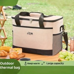 A 17L large-capacity picnic bag made of Oxford cloth The bag features a spacious main compartment and insulated lining to keep food and drinks cold or hot