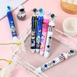 An astronaut ball pen (pack of 2 pcs) in a prominent color, featuring 10 different ink colors and a space-themed design.